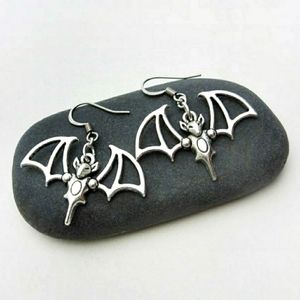 Sterling silver Wicked bat earrings tarot witchy wings